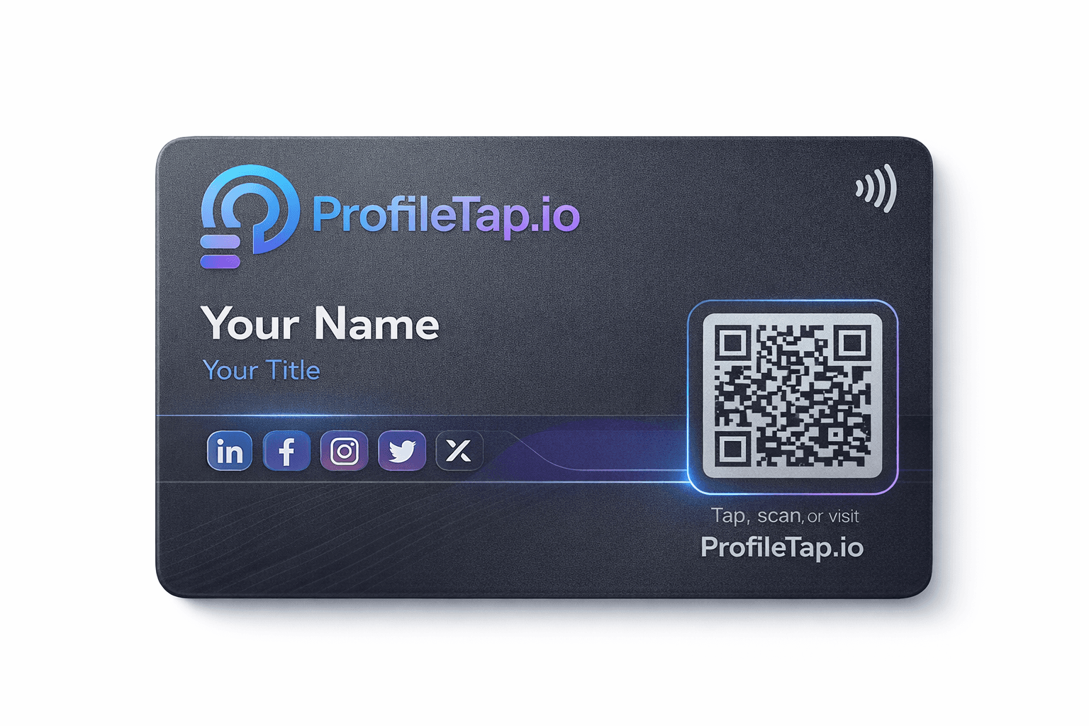 Personal PVC Visiting Card (Matte Black)-1
