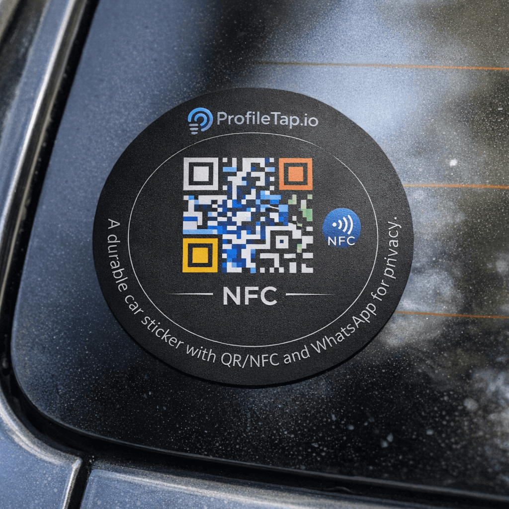 Car Sticker with Call & WhatsApp Masking
